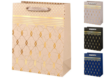 Пакет подарунковий паперовий Fashion XS з ручками, 14×15×7 см, 4 дизайни (ціна за 1шт)