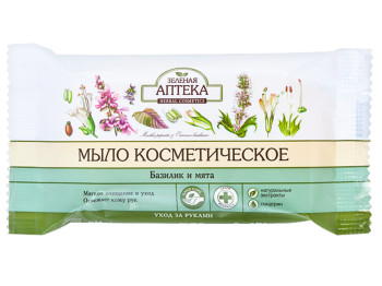 Мило тверде косметичне "Зелена Аптека" Базилік і м'ята 75г