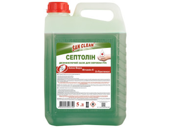 Дезинфицирующее средство для гигиенической обработки рук San Clean Септолин, 5л