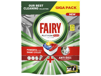 Капсули для посудомийних машин Fairy Platinum Plus All in One Lemon, 71шт