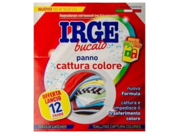 Салфетки-ловушка Irge для стирки цветных вещей, 12 шт