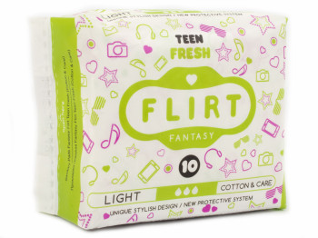 Прокладки для крит. днів Fantasy Flirt teen fresh-cotton&care 3краплі (ціна за уп.10шт) WKL24C