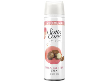 Гель для гоління Gillette Satin Care Shea Butter Silk, жіночий, для сухої шкіри, 200мл
