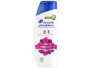 Шампунь и бальзам-ополаскиватель против перхоти Head&Shoulders 2в1 Гладкое и шелковистое, 330мл