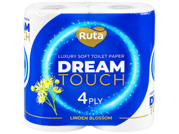 Туалетний папір Ruta Dream Touch Platinum, ароматизований, 4-шаровий, 150 листів, 4 рулони