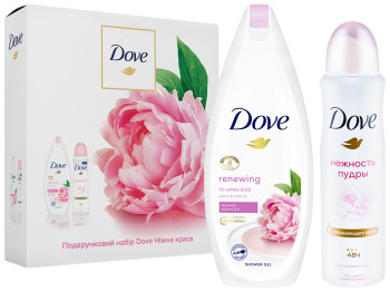 Набор подарочный Dove "Нежная красота" (крем-гель для душа 250мл+антиперспирант аэрозоль 150мл)