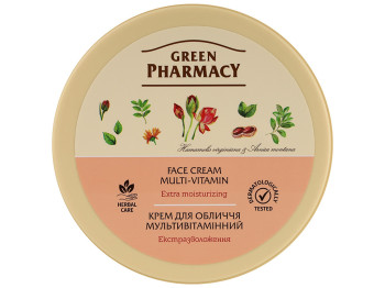 Крем для обличчя Green Pharmacy Мультивітамінний, з вітамінним комплексом та кокосовим маслом, 200мл