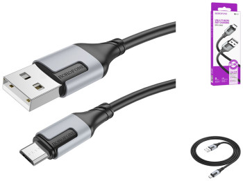 Кабель USB Borofone BX101 Creator Micro 2.4A Цвет Черный