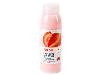 Крем-гель для душа Fresh juice Strawberry&red bayberry 300мл
