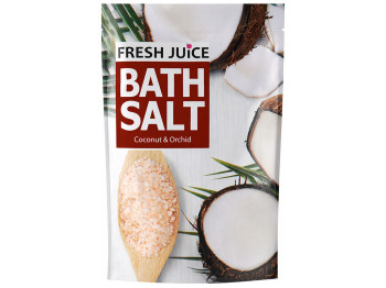 Сіль для ванн Fresh Juice Coconut & Orchid, морська, з маслом кокосу та екстрактом орхідеї, 500г