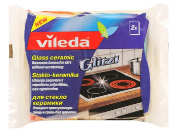 Губка кухонная для стеклокерамики Vileda Glitzi Ceran 2шт
