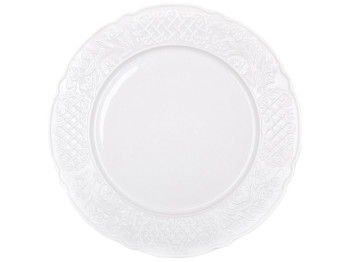 Тарілка порцелянова Lace Garden, біла, 20,5×2,4 см
