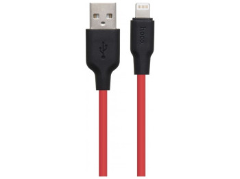 Кабель USB Hoco X21 Plus Silicone Lightning 0.25m Колір Чорно-Червоний