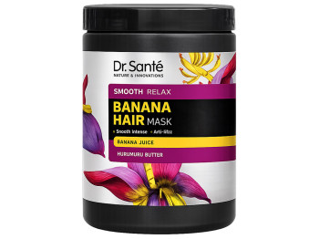 Маска для волосся Dr. Sante Banana Hair Mask, розгладжуюча, 1л
