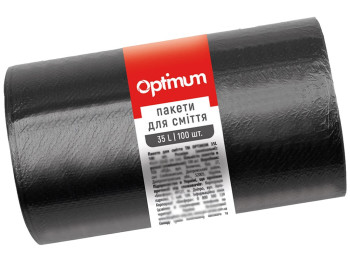 Пакети для сміття Pro service Optimum, 35л, 100шт, 45х54см, чорний HD