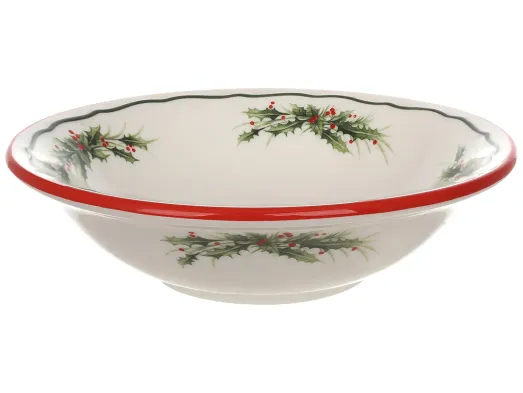 Салатник фарфоровый Evergreen Christmas с контрастным краем, 450 мл, 18,5×4,8 см