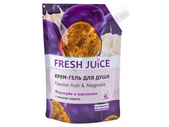 Крем-гель для душа Fresh Juice дой-пак "Passion fruit & Magnolia" маракуйя и магнолия 200мл