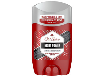 Антиперспірант-стик Old Spice Night Power, до 48 годин, з ароматом шкіри та спецій, 50мл