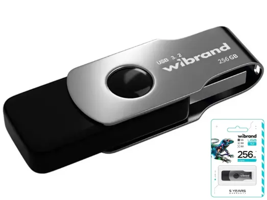 USB флеш-накопитель 3.2 Wibrand 256gb Lizard Gen1, цвет черный