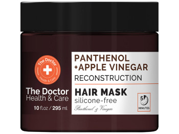 Маска для волосся The Doctor Health&amp;Care, з пантенолом, яблучним оцтом та кокосовим маслом, 295м