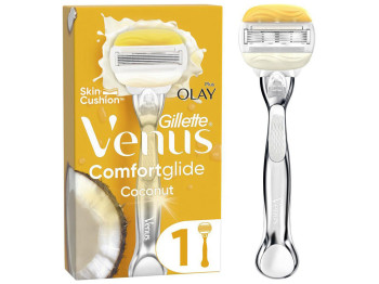 Бритва з 5 лезами Venus&Olay ComfortGlide Coconut з металевою ручкою, 1 касета