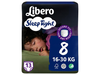 Підгузки-трусики Libero Sleep Tight 8, 16-30кг, 13шт
