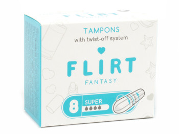 Тампони Fantasy FLIRT super 4краплі (ціна за уп. 8шт) TGF003