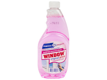 Засіб для миття вікон Window "Original plus" з нашатирним спиртом, запаска 500мл (рожевий)