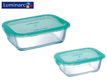Набір контейнерів харчових 2в1 Luminarc Keep'n Box прямокутні 380мл, 820мл P7643