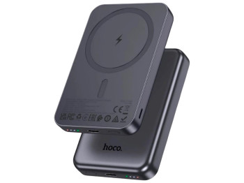 Power Bank Hoco J160 Original, 5000mAh, магнітний, бездротова зарядка, пластик, колір сірий