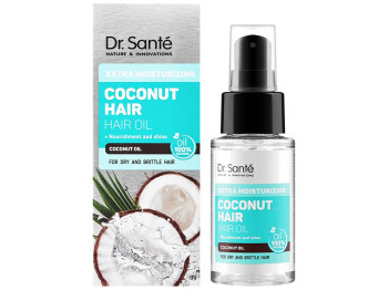 Масло для волос Dr.Sante Coconut Hair Экстраувлажнение, с кокосовым маслом и силиконами, 50мл