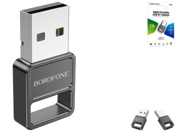 USB Блютуз Borofone DH8 adapter BT5.1 Колір Чорний