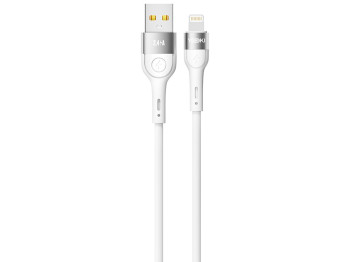 Кабель Yoki Extra, USB-A — Lightning, 2,4A, 25см, Белый