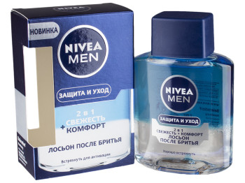 Лосьйон після гоління Nivea men "2в1 Свіжість і комфорт" двофазний, захист і догляд 100мл