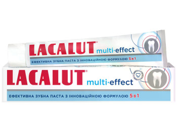 Паста зубная Lacalut Multi‑effect, очищение и удаление налёта, реминерализация, уход, 75мл