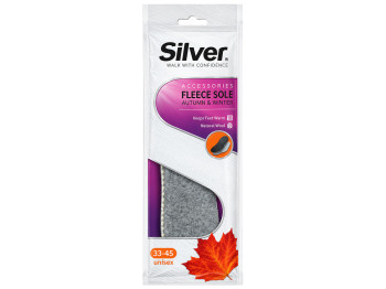 Устілки флісові Silver, осінь-зима, унісекс, розміри 33-45