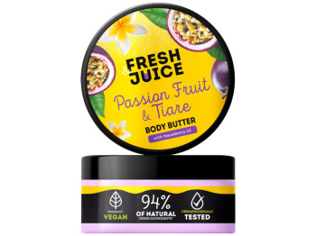 Крем-олія для тіла Fresh Juice Passion Fruit Tiare Body Butter, з олією макадамії, 200мл
