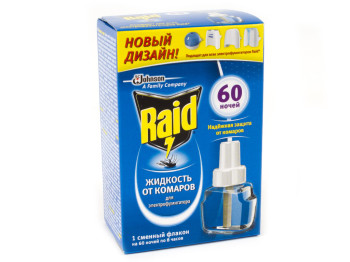 Рідина для фумігатора Raid від комарів "60 ночей" 43,8мл