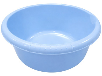 Таз круглий Консенсус, пластик, 11л, 37×16см, колір блакитний
