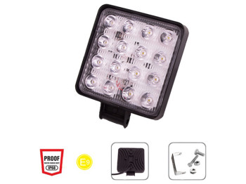 Фара робочого світла Pulso, WLP-48S1S5 SPOT, 16Led х 3W, 10-30V, 48W, 6000K