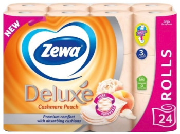Туалетная бумага Zewa Deluxе Персик, 3х слойная (цена за упаковку 24шт)