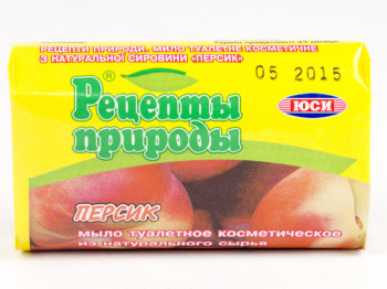 Мыло твердое "Рецепты природы" "Персик" 70гр в обертке