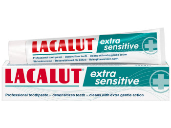 Паста зубная Lacalut Extra Sensitive, снижение чувствительности и уход за дёснами, 75мл