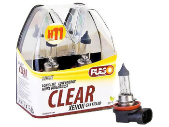 Лампи Pulso галогенні H11, PGJ19-2 12v55w clear, plastic box