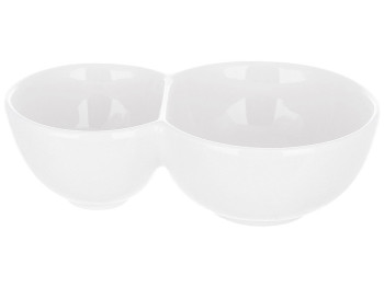 Піала подвійна, матеріал - фарфор, 20х12,5х6см