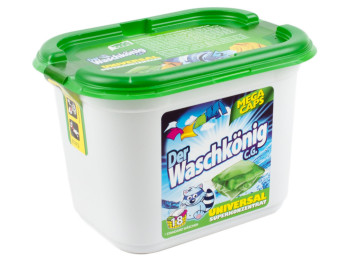 Капсулы для стирки бесфосфатные Waschkonig (blue) 18 x 30g (Германия)