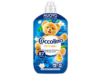 Кондиционер для белья Coccolino Perfume Campanula Selvatica & Bergamott, 87 стирок, 1,85л