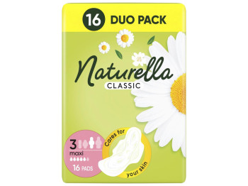 Прокладки гігієнічні Naturella Classic Maxi, з крилами, 5 крапель, 16шт