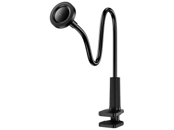 Тримач на прищіпці Hoco HD13 Ring Magnetic, для смартфонів/планшетів 4.5-7", пластик, колір чорний