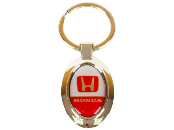 Брелок металевий з силіконовою наклейкою "HONDA" 84294